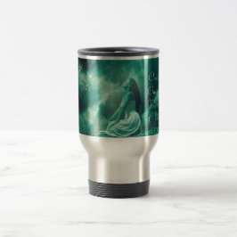 Caneca Térmica Mulher mítica enviando orações ao Universo