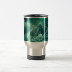 Caneca Térmica Mulher mítica enviando orações ao Universo