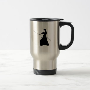 Caneca Térmica Mulher Samurai Guerreira com Espada