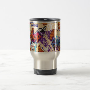 Caneca Térmica Muro de Grafite Urbano Hip Hop.