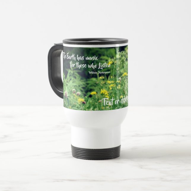 Caneca Térmica Música Da Natureza, Citação Inspiracional Personal (Frente Esquerda)