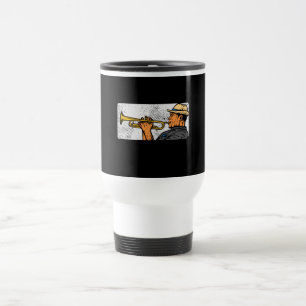 Caneca Térmica Música de Jazz com Trumpet Retro Trumpet