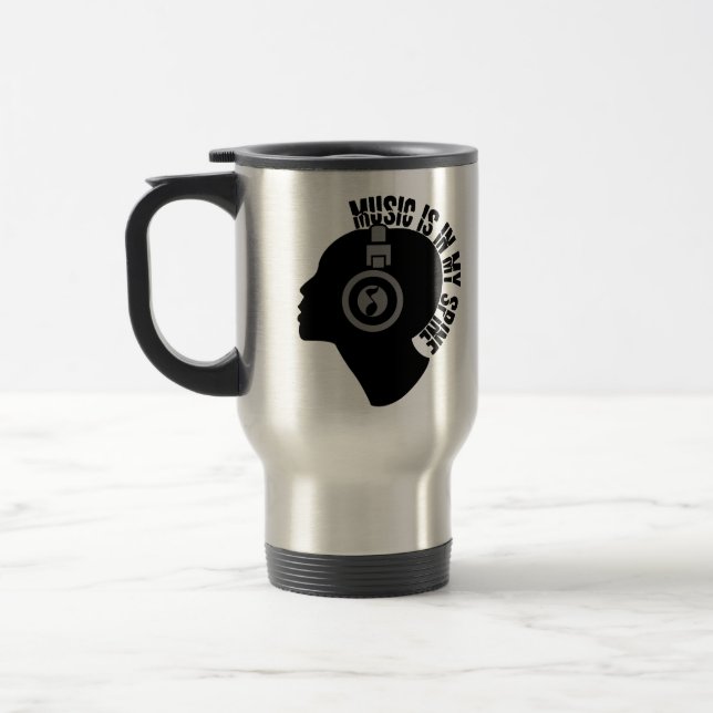 Caneca Térmica Música mug - escolha estilo e cor (Esquerda)