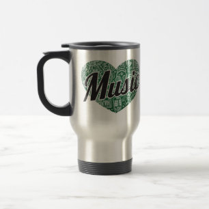 Caneca Térmica Música Retro Heart Blackboard Love