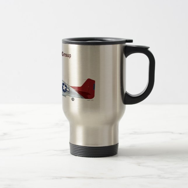 Caneca Térmica Mustang vermelho da cauda P-51D do grupo do (Direita)
