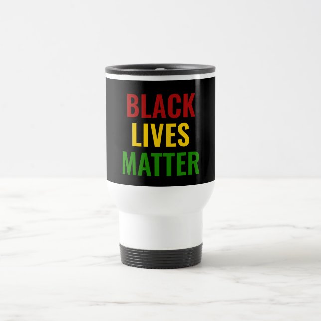 Caneca Térmica Na moda BLACK LIVES MATTER Name Monograma (Centro)