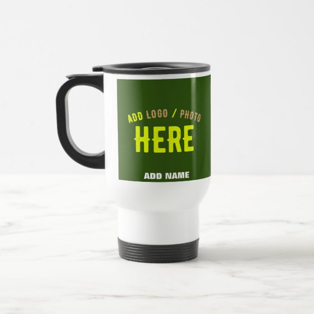 CANECA TÉRMICA NA MODA MODERNA FLORESTA PERSONALIZADA VERDE MARCA (Esquerda)