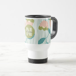 Caneca Térmica Na moda personalizado Sage verde e azul botânico