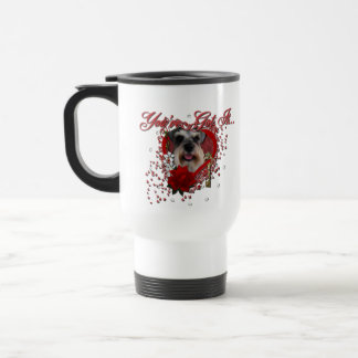 Caneca Térmica Namorados - chave a meu coração - Schnauzer