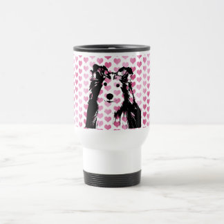 Caneca Térmica Namorados - silhueta de Sheltie