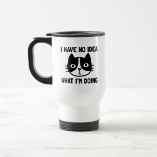 Caneca Térmica Não faço ideia do que estou fazendo, gato