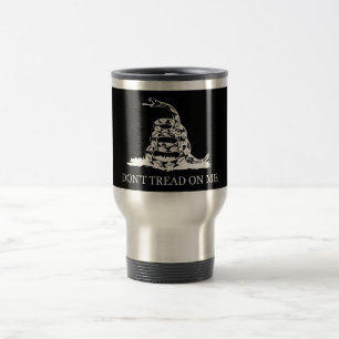 Caneca Térmica Não pise em mim a bandeira -- Preto e branco