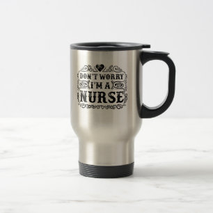 Caneca Térmica Não se preocupe, eu sou um coração de enfermeira