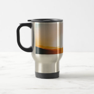Caneca Térmica nascer do sol sobre uma montanha
