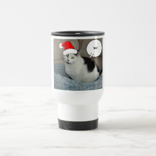 Caneca Térmica Natal Black and White Kitten