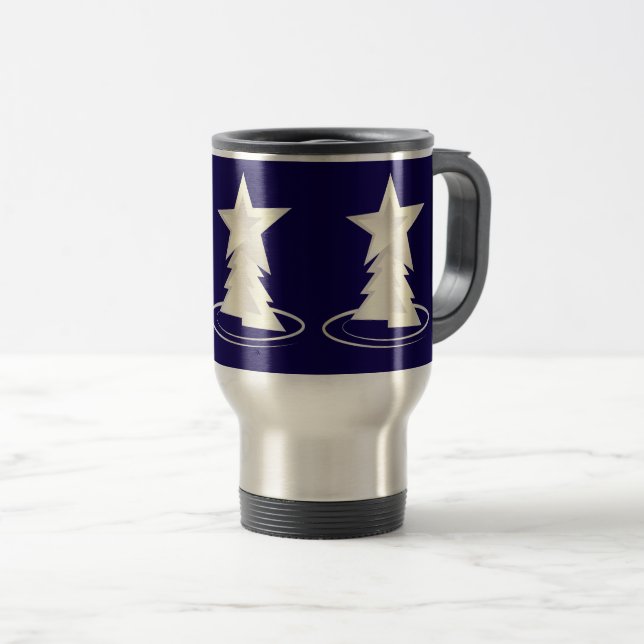 Caneca Térmica Natal branco (Frente Esquerda)