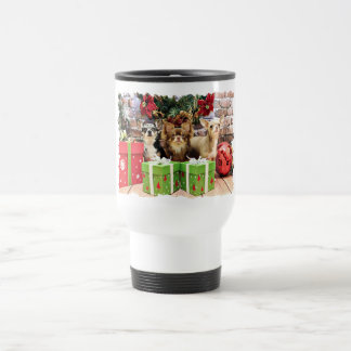 Caneca Térmica Natal - chihuahua - azul - precioso - iogue