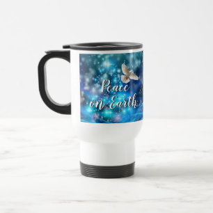 Caneca Térmica Natal da Paz da Vara Azul Correspondente