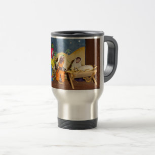 Caneca Térmica Natal dos reis de Jesus Mary três do bebê da
