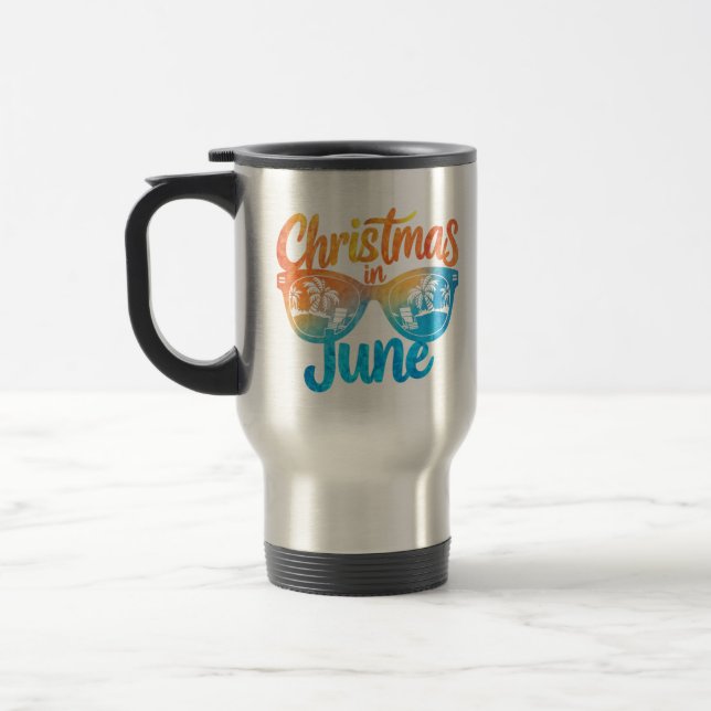 Caneca Térmica Natal Nos Óculos De Sol De Junho Frio De Verão (Esquerda)