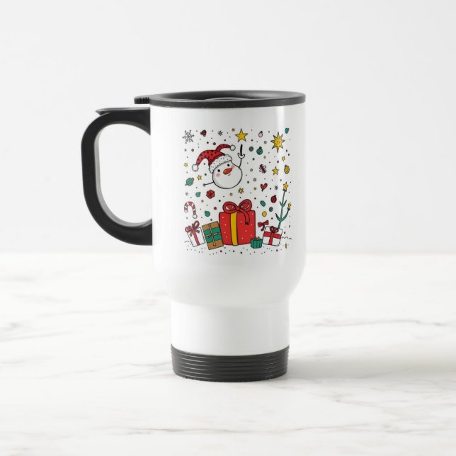 Caneca Térmica Natal personalizado (Esquerda)
