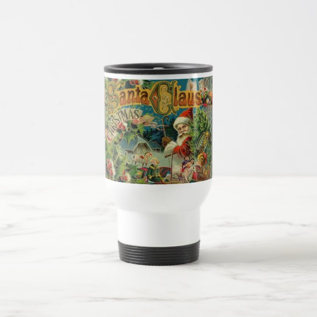 Caneca Térmica Natal Santa Claus Arte Antiquada (Centro)
