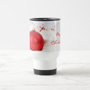 Caneca Térmica Natal Vermelho e Branco Feliz Natal