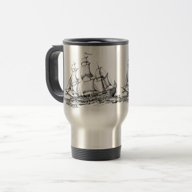 Caneca Térmica navio (Frente Esquerda)