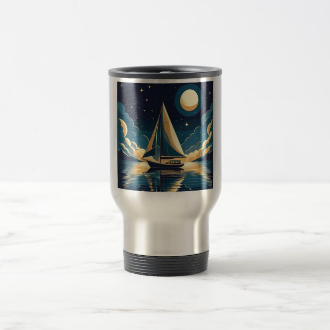 Caneca Térmica Navio à noite (Centro)