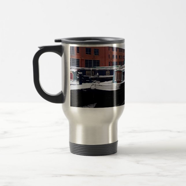 Caneca Térmica Navio de canal azul claro (Esquerda)