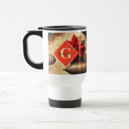 Caneca Térmica Navio Steampunk Personalizado com Poinsettia