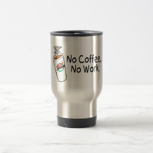 Caneca Térmica Nenhum café nenhum trabalho
