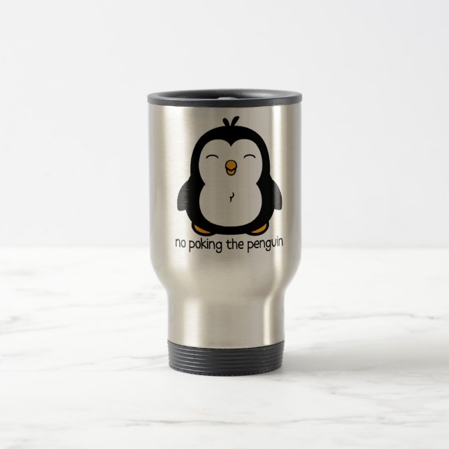 Caneca Térmica Nenhum picar o pinguim (Centro)