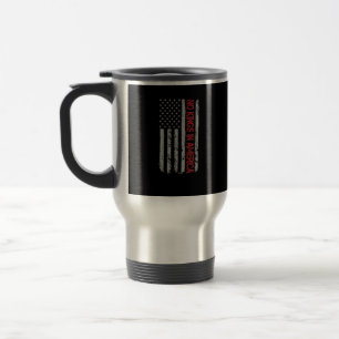 Caneca Térmica Nenhum Rei na América Bandeira dos EUA Estilo Vint