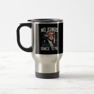 Caneca Térmica Nenhum Rei na América Olhar Gráfico Vintage Patrió