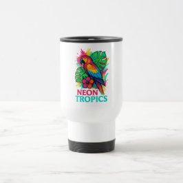 Caneca Térmica Neon Tropics Mug - Papagaio Colorido