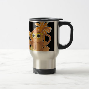Caneca Térmica Nerd do macaco - preto