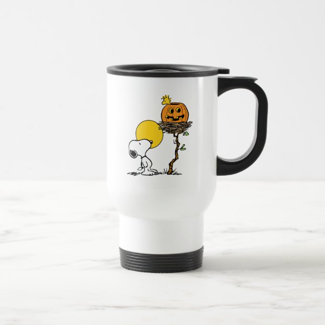 Caneca Térmica Ninho de Snoopy & Woodstock com Jack O' Lanterna (Direita)
