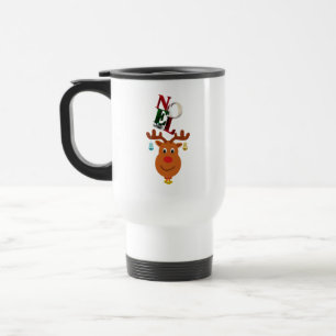 Caneca Térmica Noel Deer Bells Bauble Rudolf Snowflakes Natal