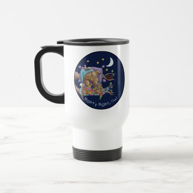 Caneca Térmica Noite, Coruja (Esquerda)