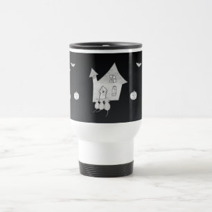 Caneca Térmica Noite de Dia das Bruxas com Casa Assombrada, Morce