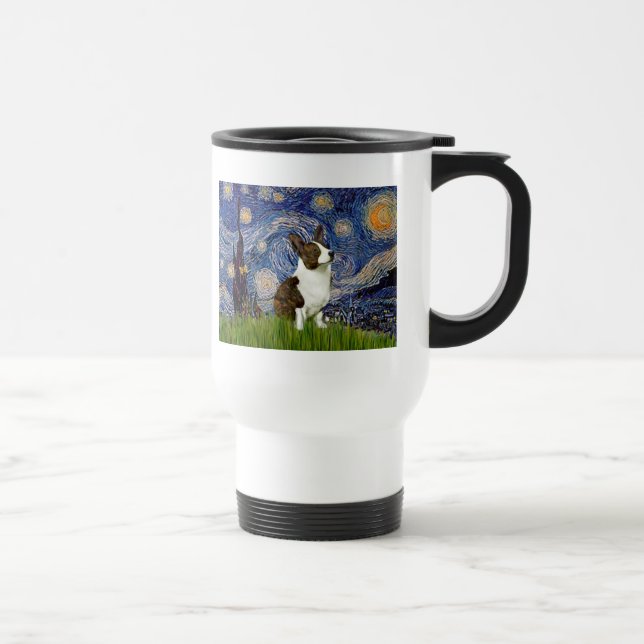 Caneca Térmica Noite Estrelada - Cardigan Welsh Corgi (Direita)