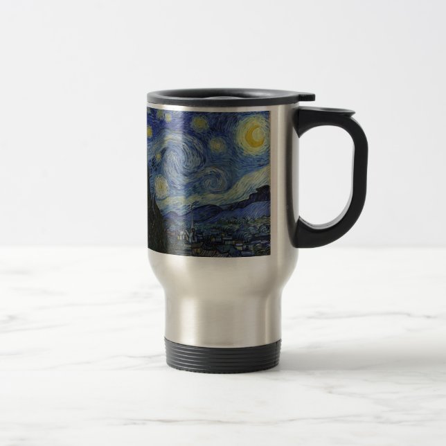 Caneca Térmica Noite Estrelada de Van Gogh (Direita)