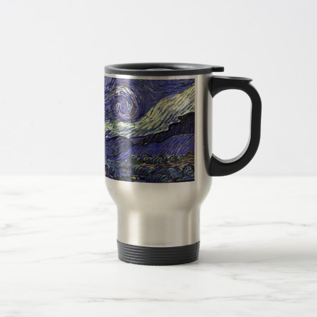 Caneca Térmica Noite Estrelada, Vincent Van Gogh. (Direita)