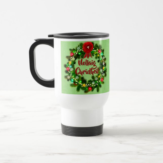 Caneca Térmica Nollaig Chridheil - Natal Escocês (Esquerda)