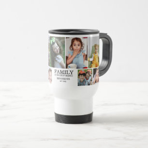 Caneca Térmica Nome da Cota da Família de Colagem de Fotos Person