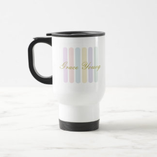 Caneca Térmica Nome da Escrita com Listras Verticais Pastel