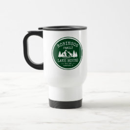 Caneca Térmica Nome da família Lago House Trees Forest Green