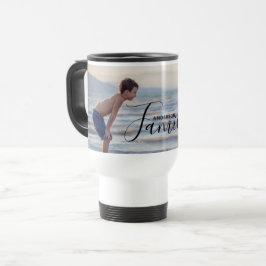 Caneca Térmica Nome da Família Personalizada de Modelo de Foto Mo