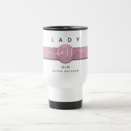 Caneca Térmica Nome da Menina Moderna Monograma Chic Lady Boss Sc
